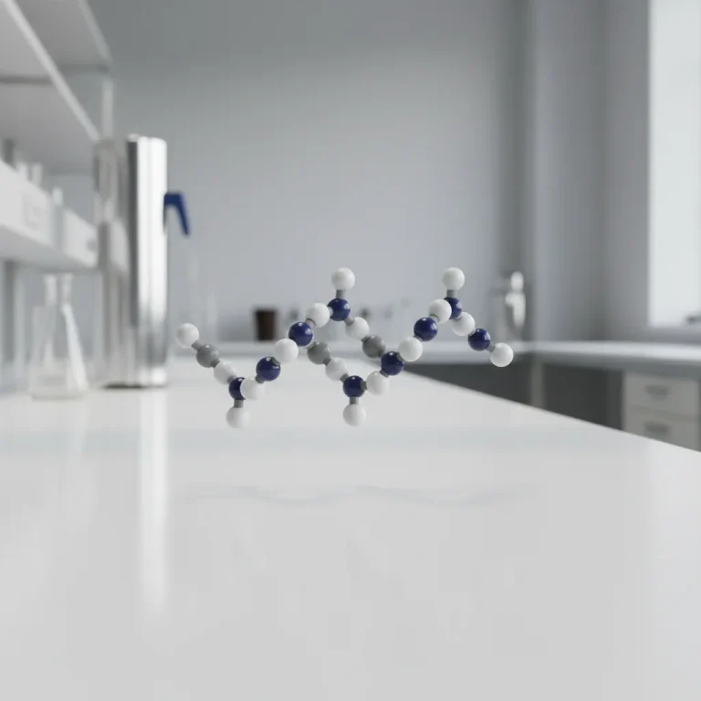 Peptido molekulinis modelis laboratorijoje