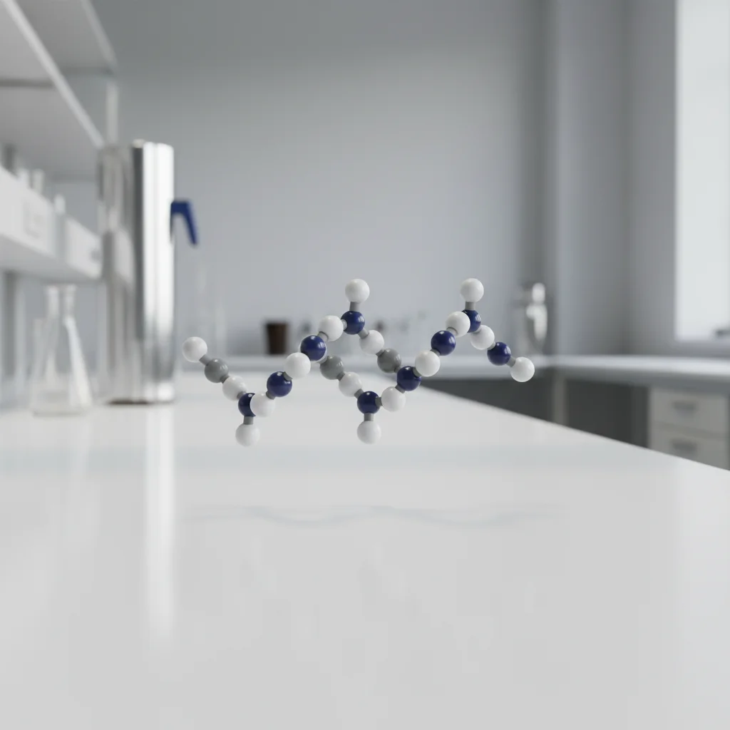 Peptido molekulinis modelis laboratorijoje